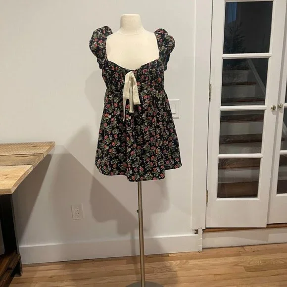 SOLD Free People Corduroy Floral Printed Tunic Babydoll Dress NWOT S… - Picture 15 of 15